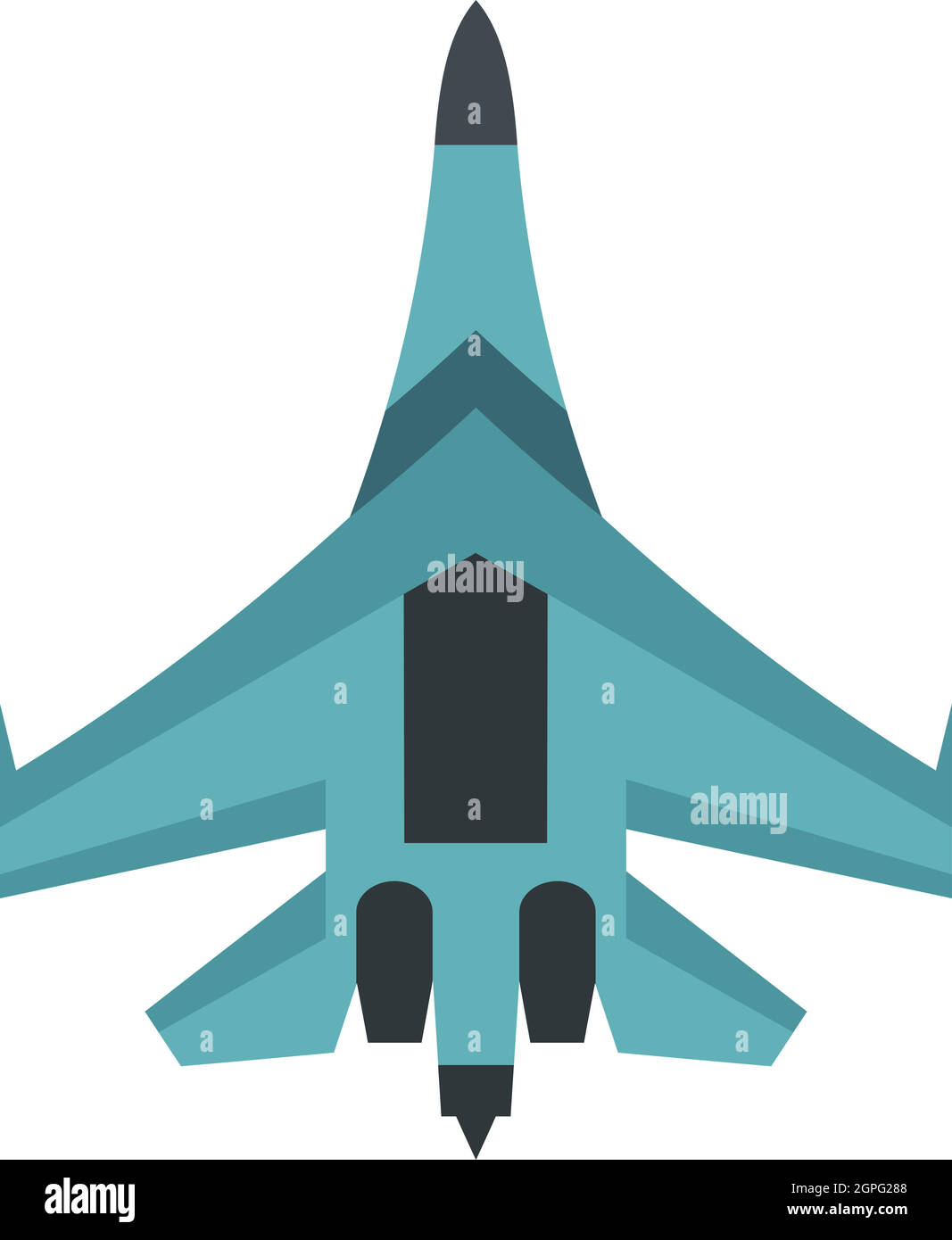 Quick military aircraft icon, flat style Stock Vector