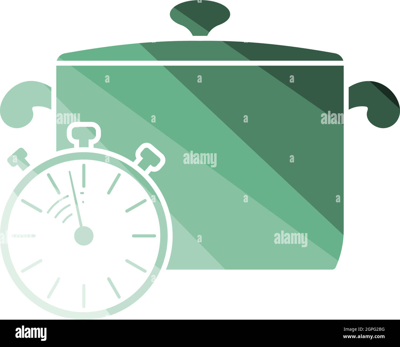 Pan With Stopwatch Icon Stock Vector