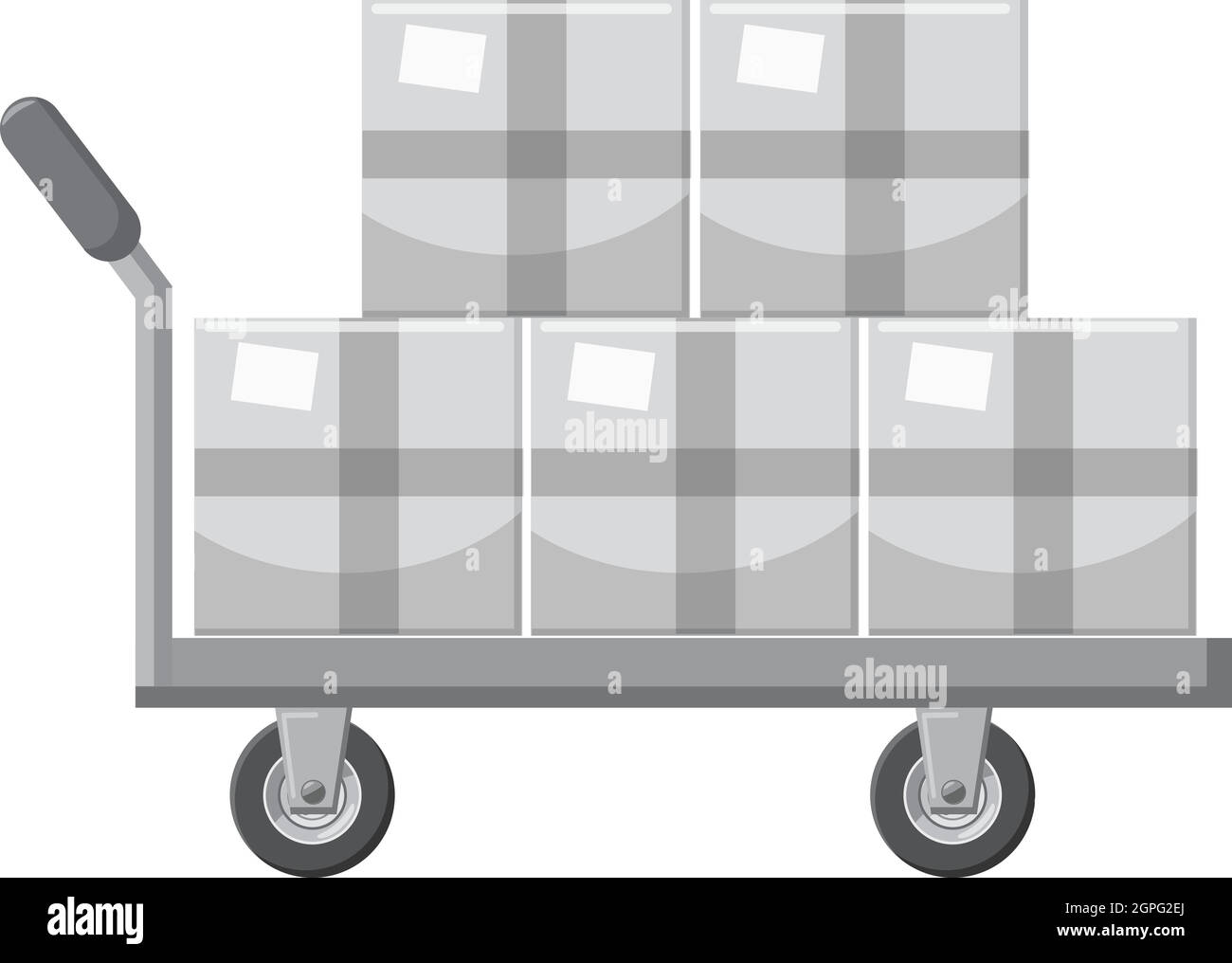 Truck with boxes icon, gray monochrome style Stock Vector Image & Art Alamy
