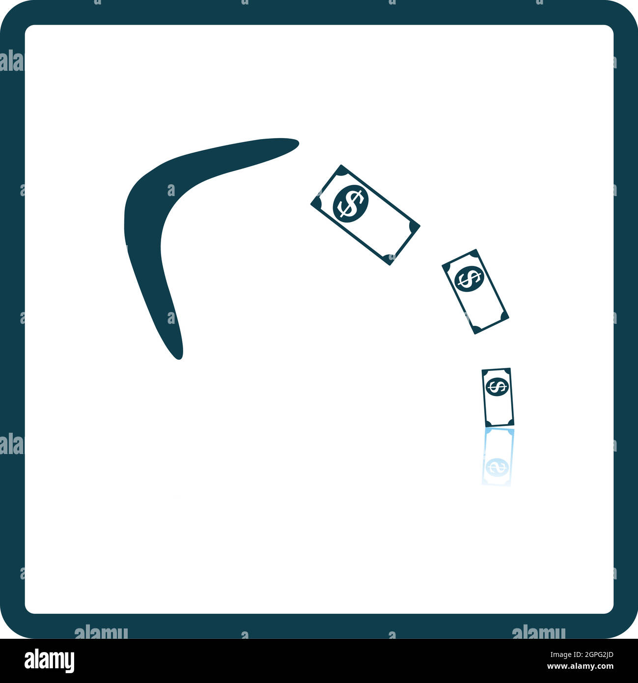 Cashback Boomerang Icon Stock Vector