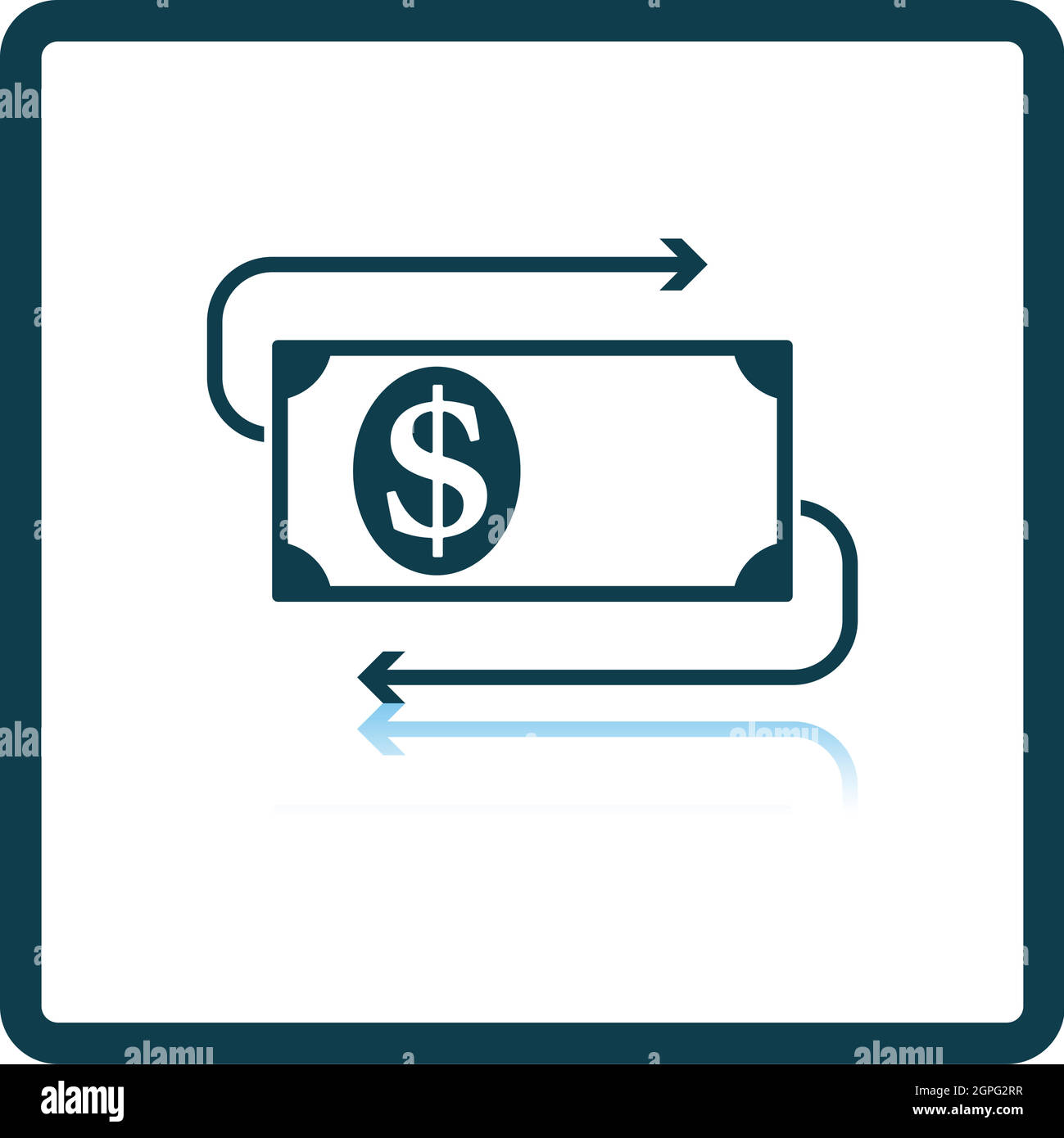 Cash Back Dollar Banknote Icon Stock Vector
