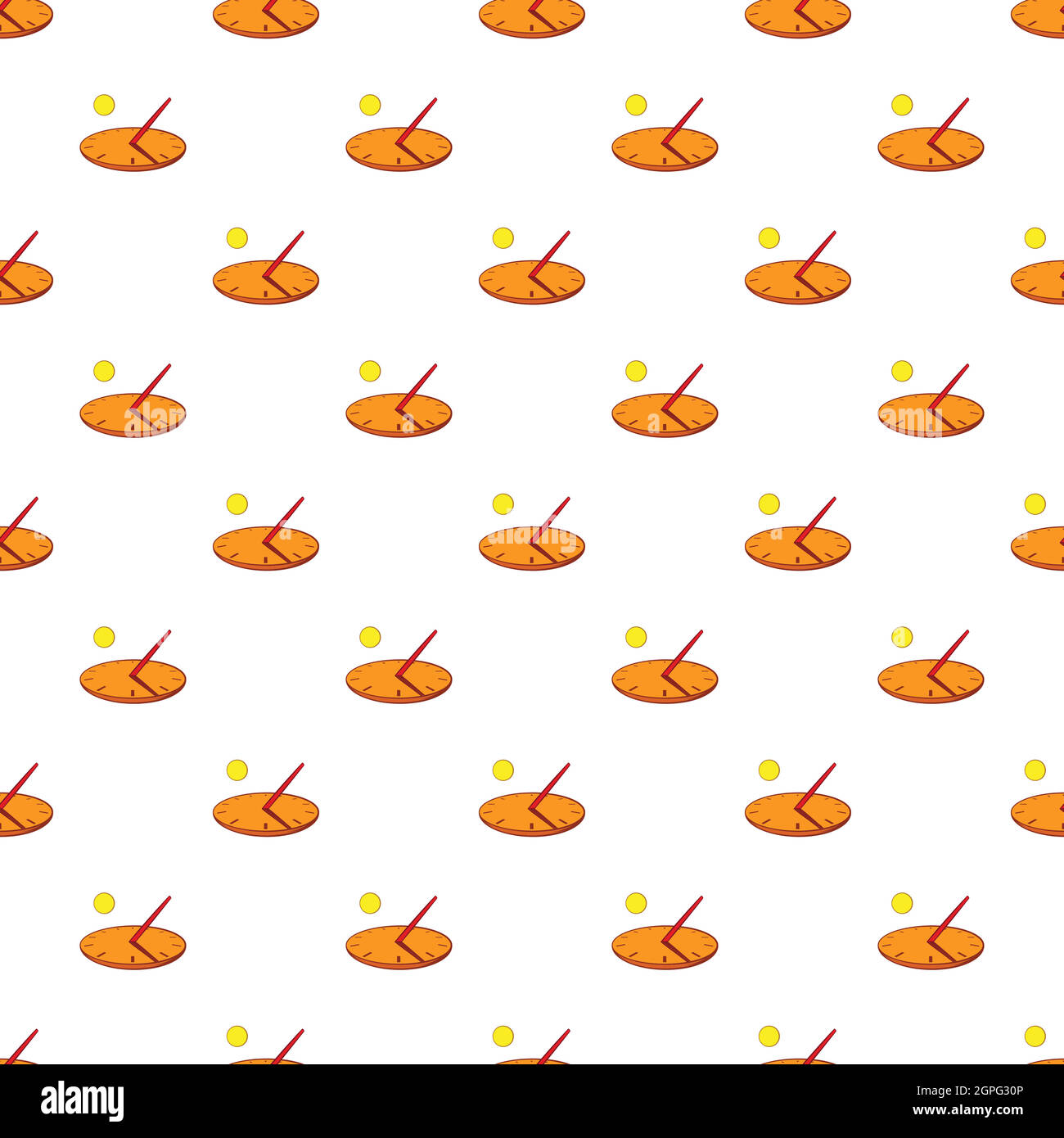 Sundial pattern, cartoon style Stock Vector