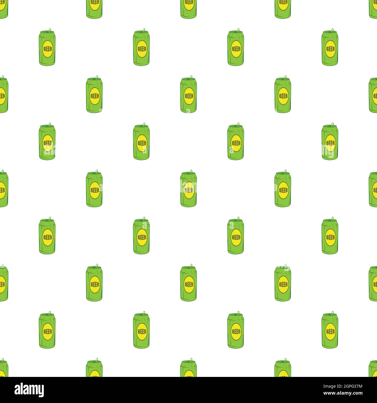Aluminum beer pattern, cartoon style Stock Vector Image & Art - Alamy