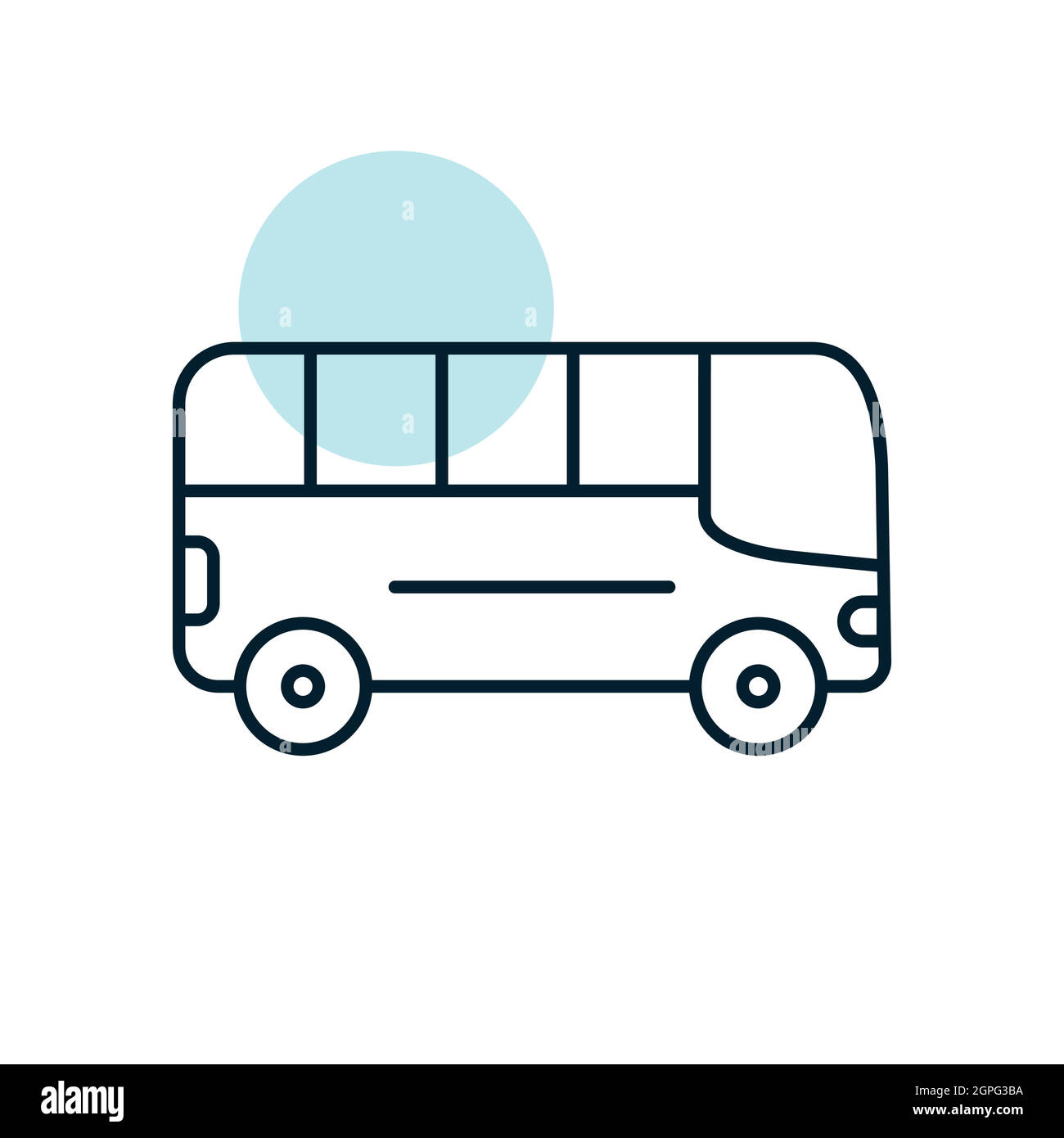 City bus flat vector icon Stock Vector
