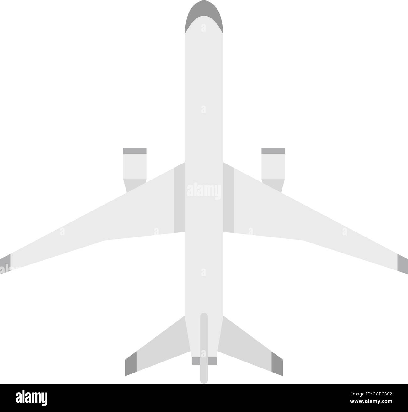 Big plane icon, flat style Stock Vector