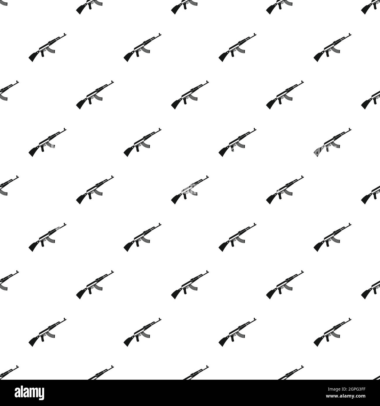 Kalashnikov machine pattern, simple style Stock Vector