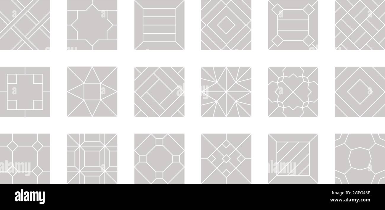 Floor seamless. Tiles design for parquet laminate vector pattern floor collection Stock Vector