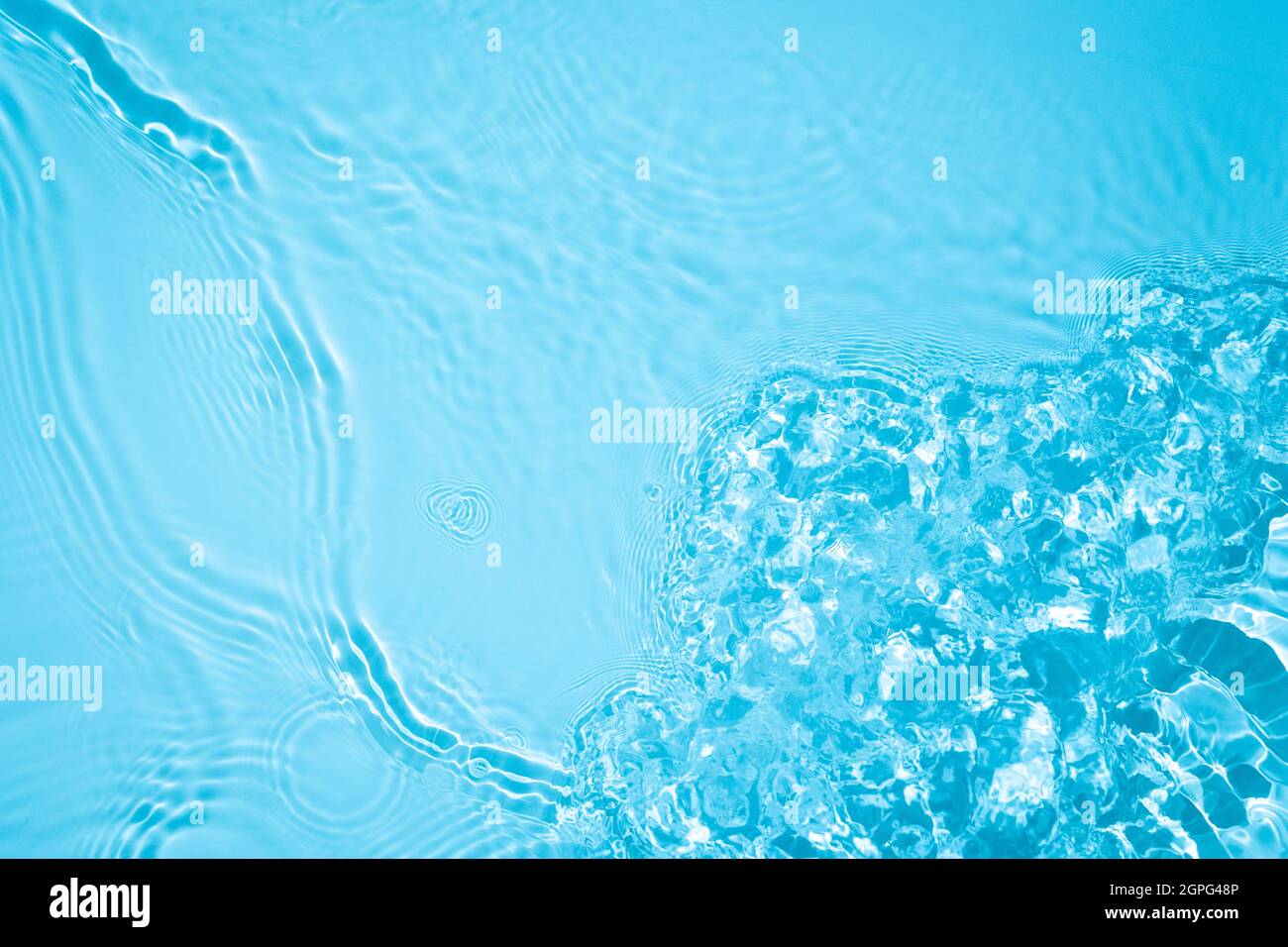 transparent blue colored clear calm water surface texture Stock Photo ...