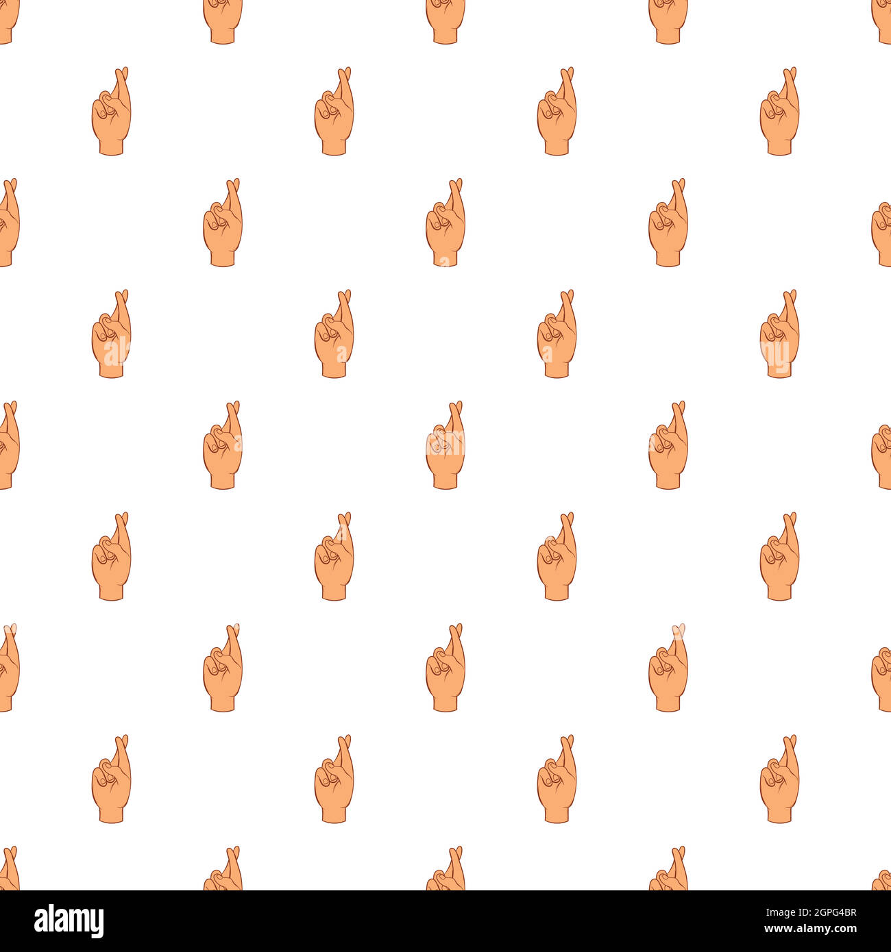 Fingers crossed pattern, cartoon style Stock Vector Image & Art - Alamy