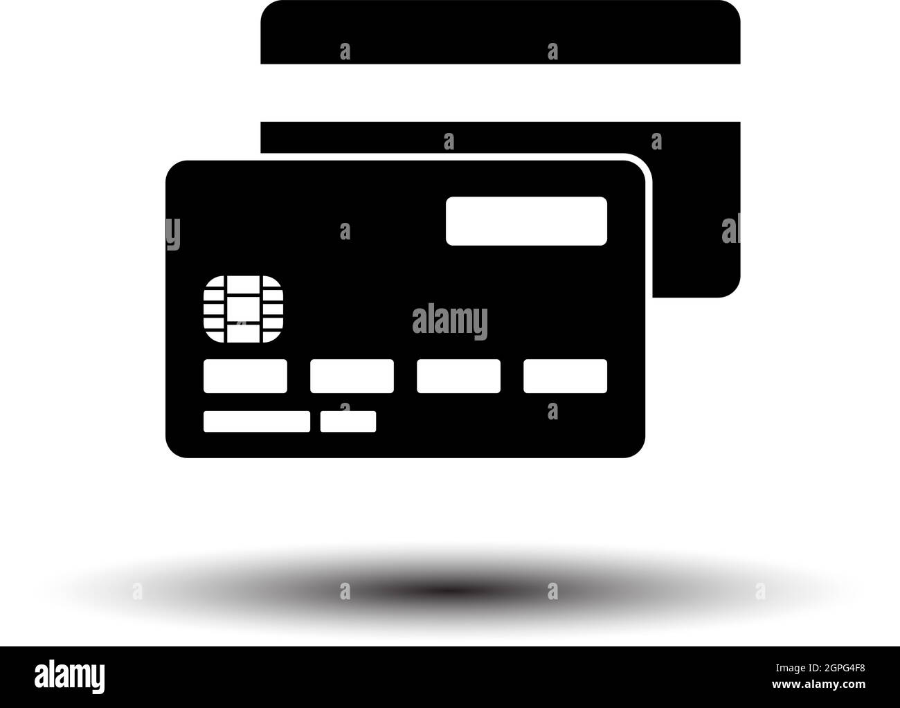 Front And Back Side Of Credit Card Icon Stock Vector Image & Art - Alamy