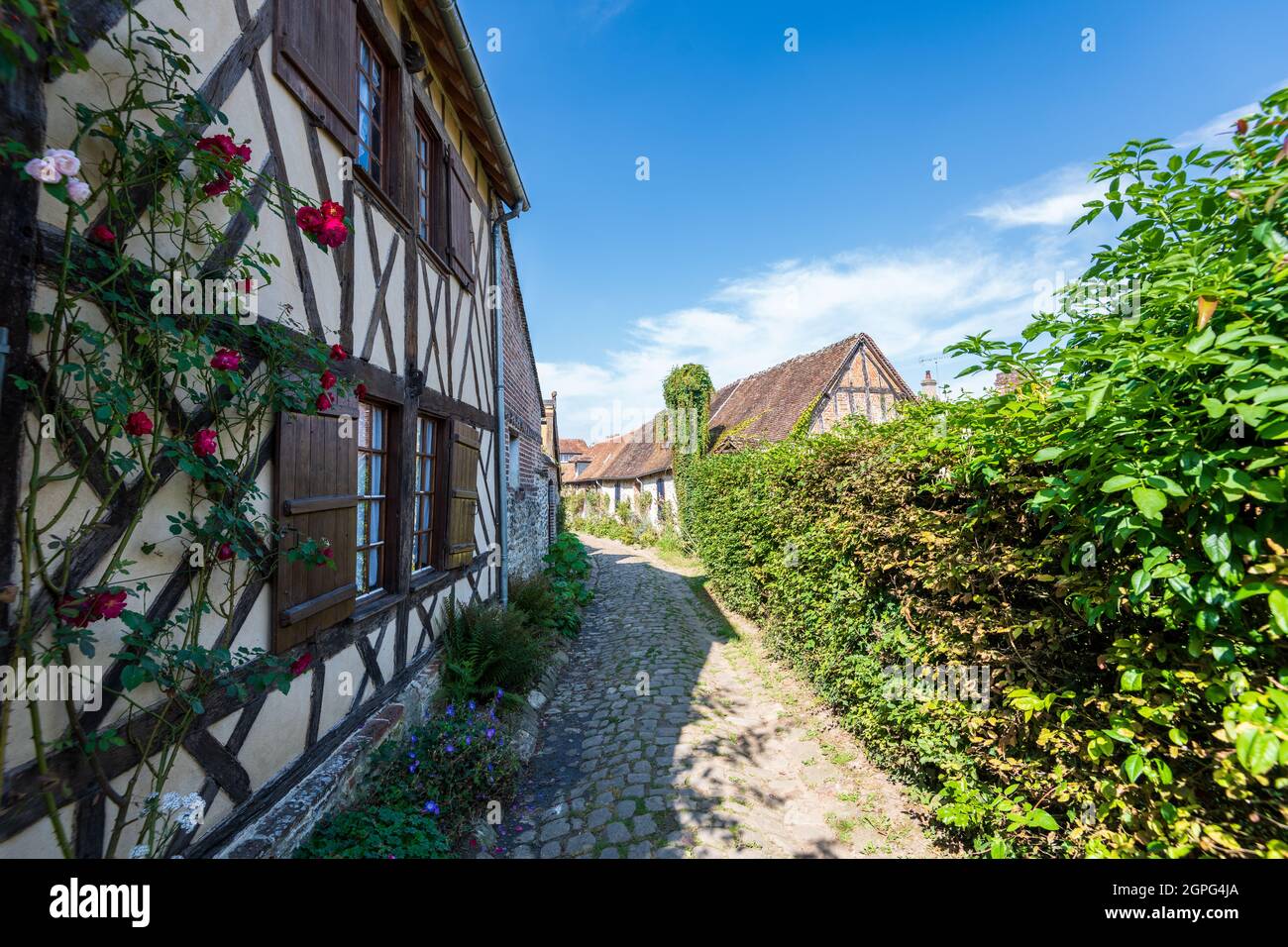 France, Oise (60), Gerberoy, village du Pays de Bray picard labellisé Plus Beaux Villages de France Stock Photo
