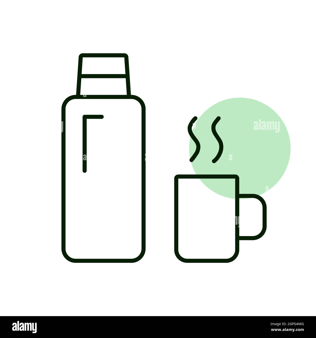 Thermos bottle vector icon. Camping sign Stock Vector