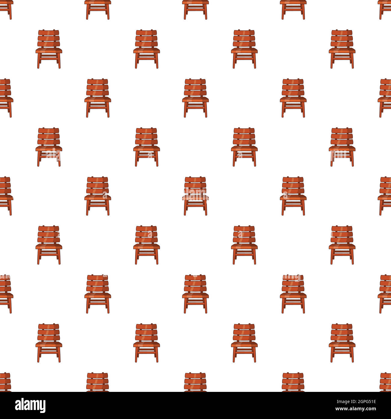 Chair pattern, cartoon style Stock Vector