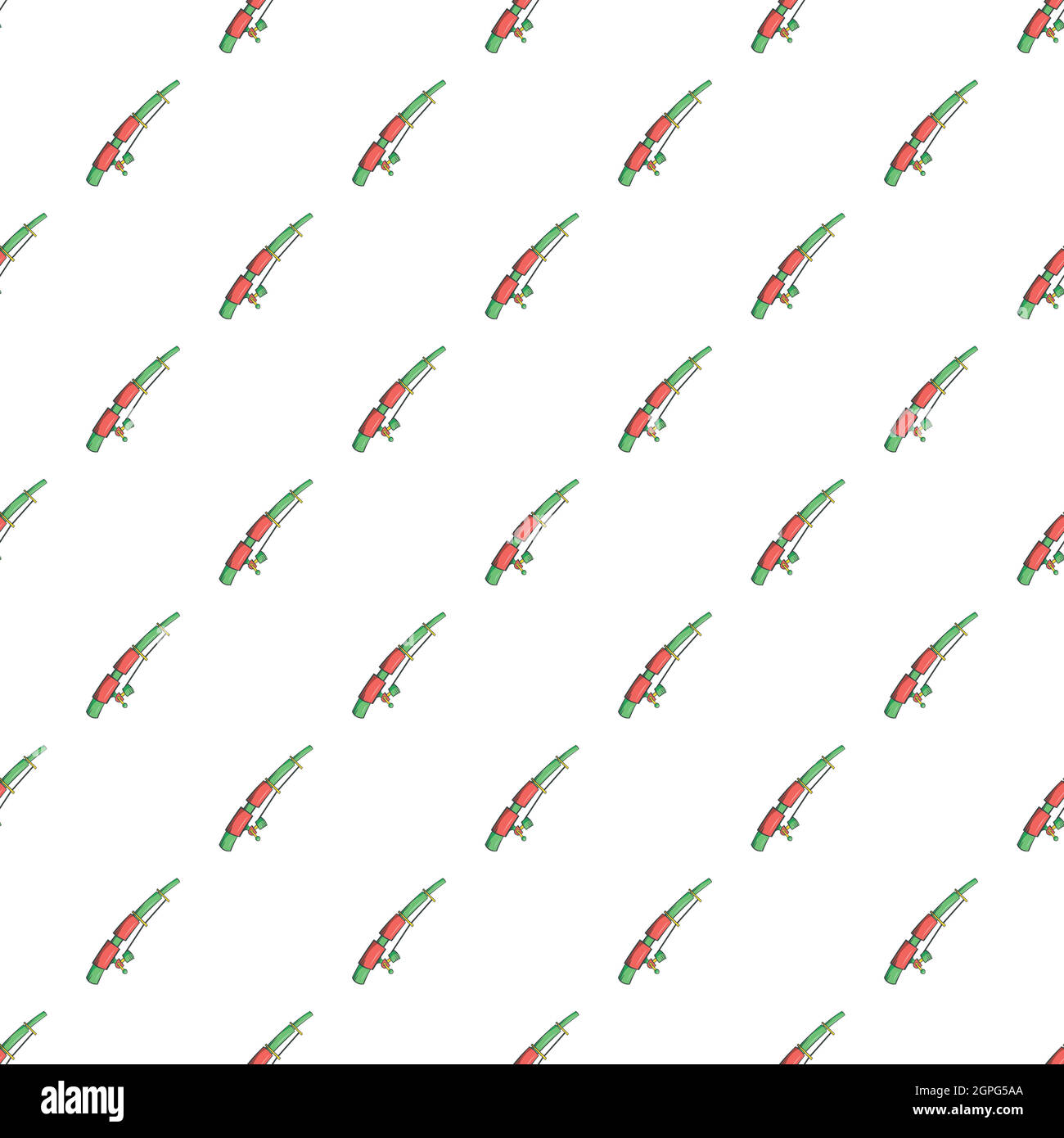 Rod pattern, cartoon style Stock Vector