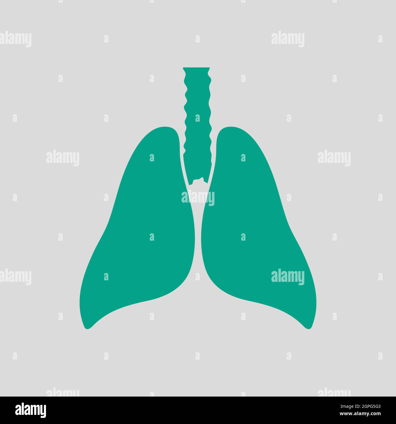 Human Lungs Icon Stock Vector