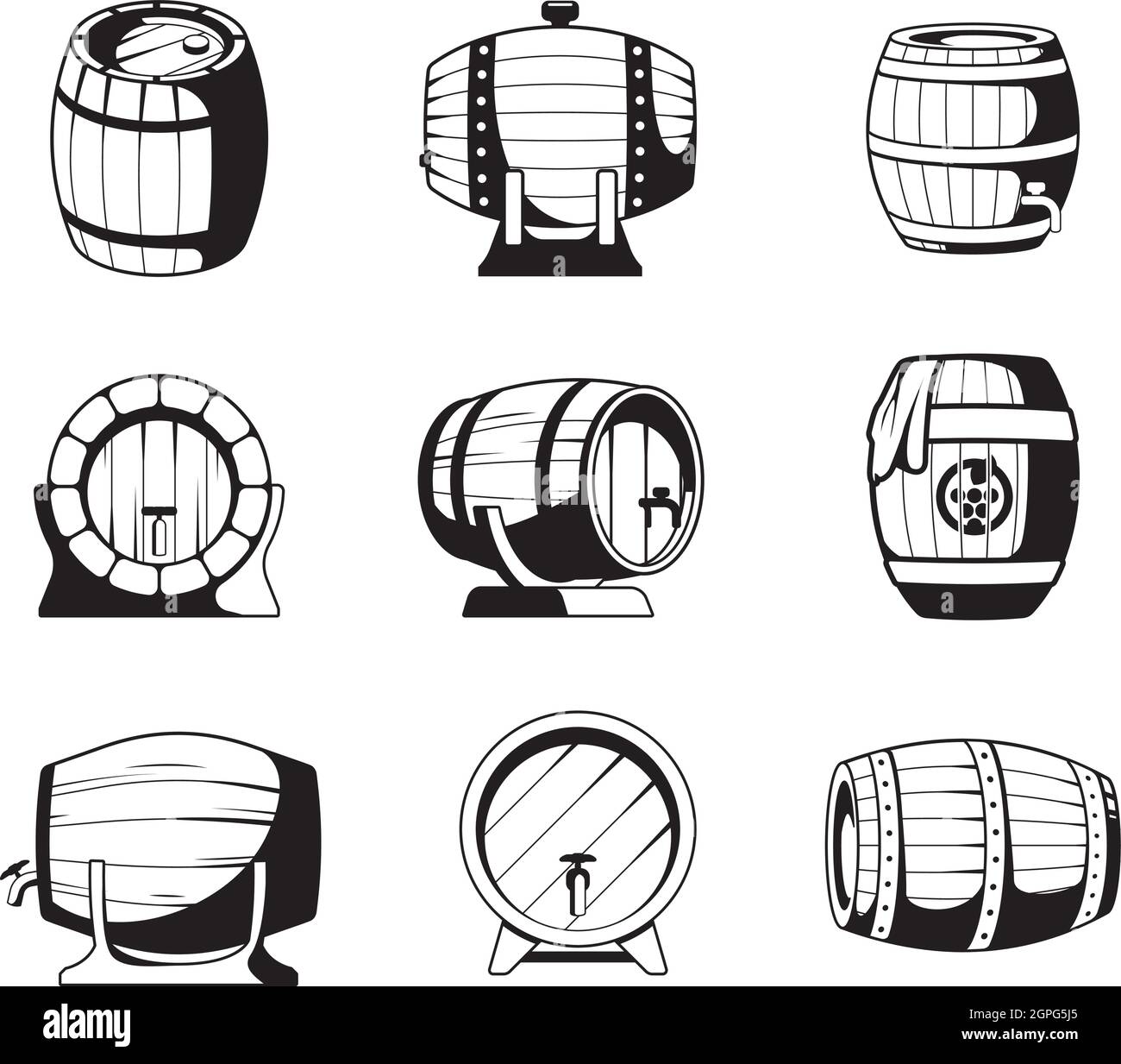 Wooden barrel drawing hires stock photography and images Alamy