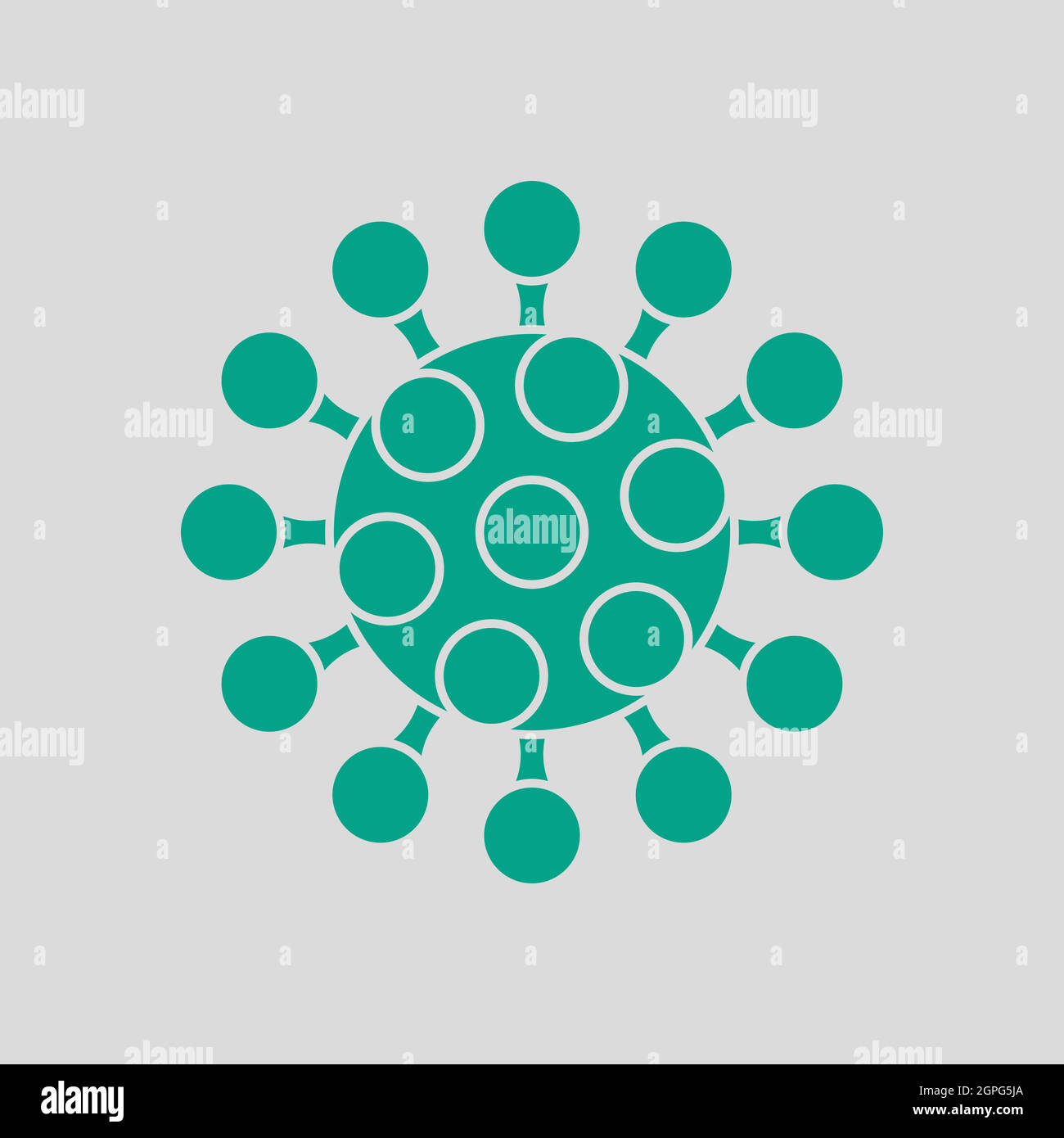 Coronavirus Molecule Icon Stock Vector