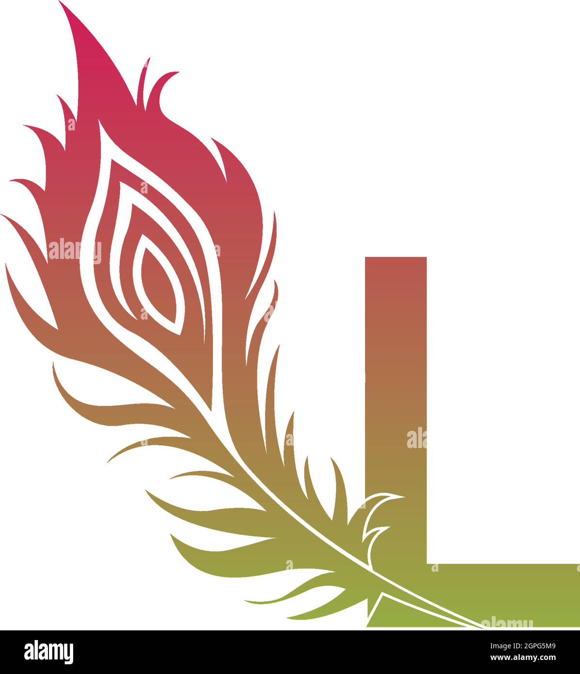 Letter L with feather logo icon design vector Stock Vector Image &amp; Art ...
