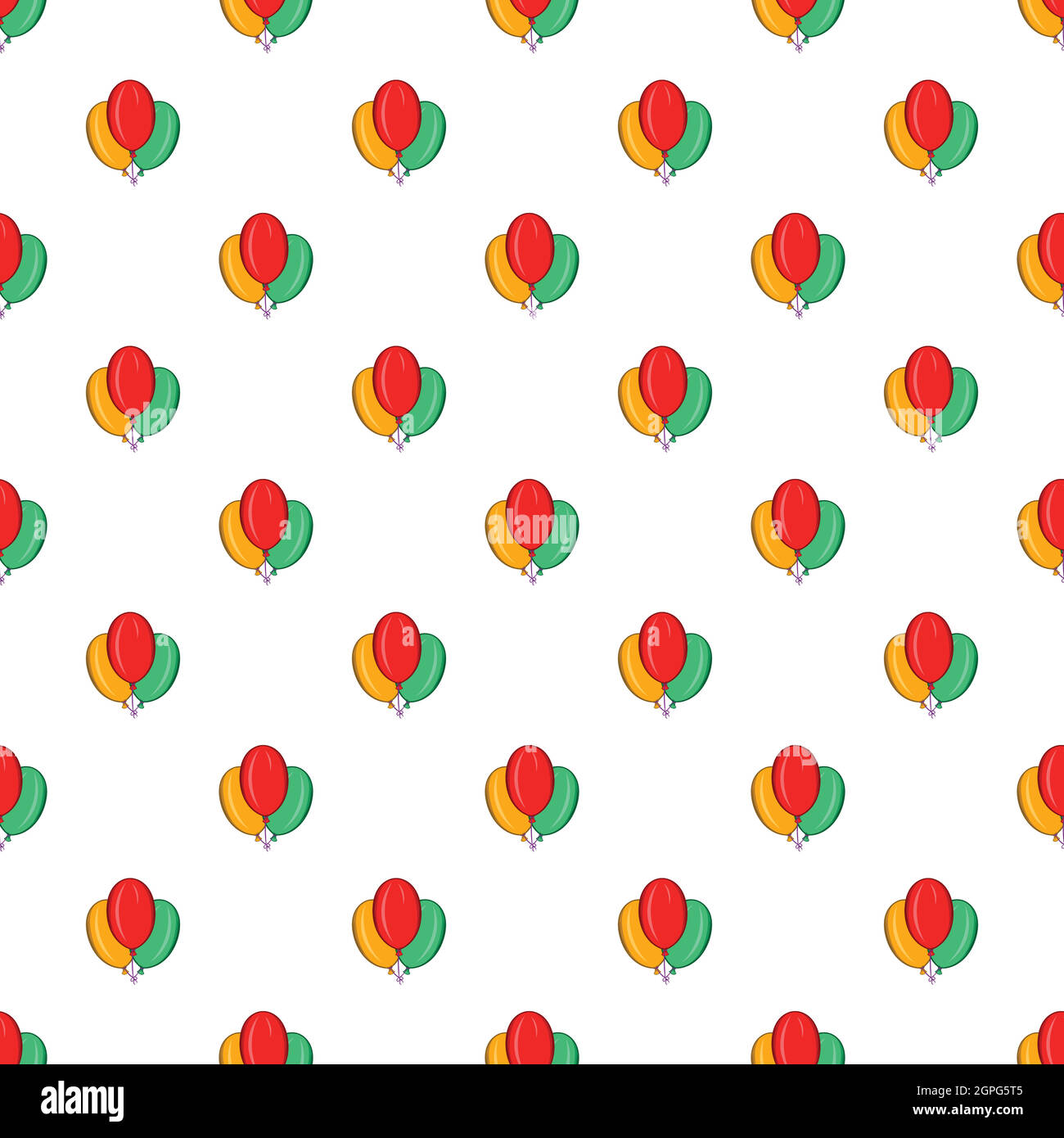 Air balloons pattern, cartoon style Stock Vector