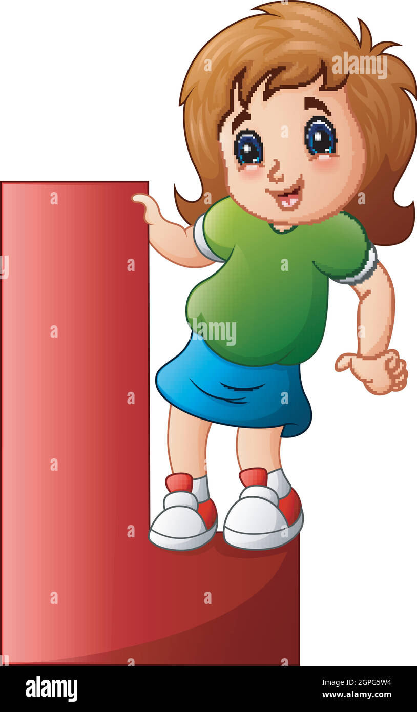 Little girl holding letters L Stock Vector Image & Art Alamy