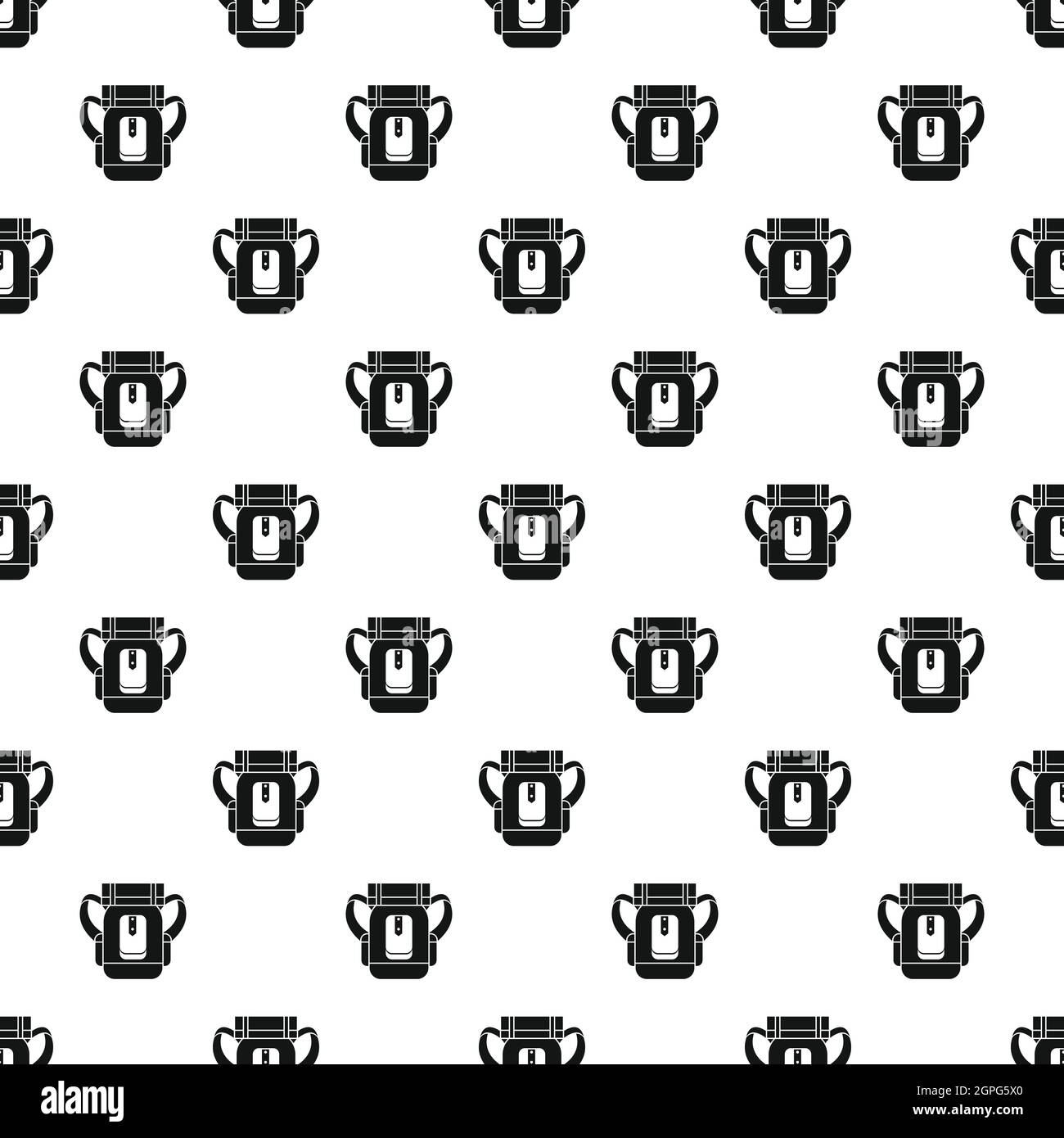 Tourist backpack pattern, simple style Stock Vector
