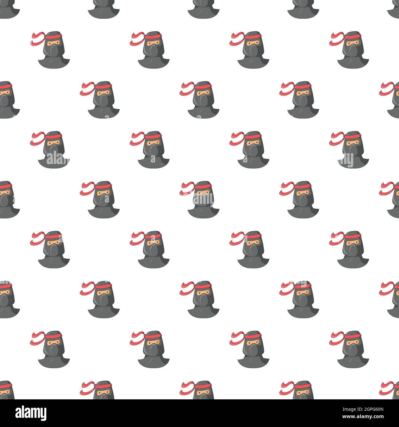 Ninja pattern, cartoon style Stock Vector Image &amp; Art - Alamy