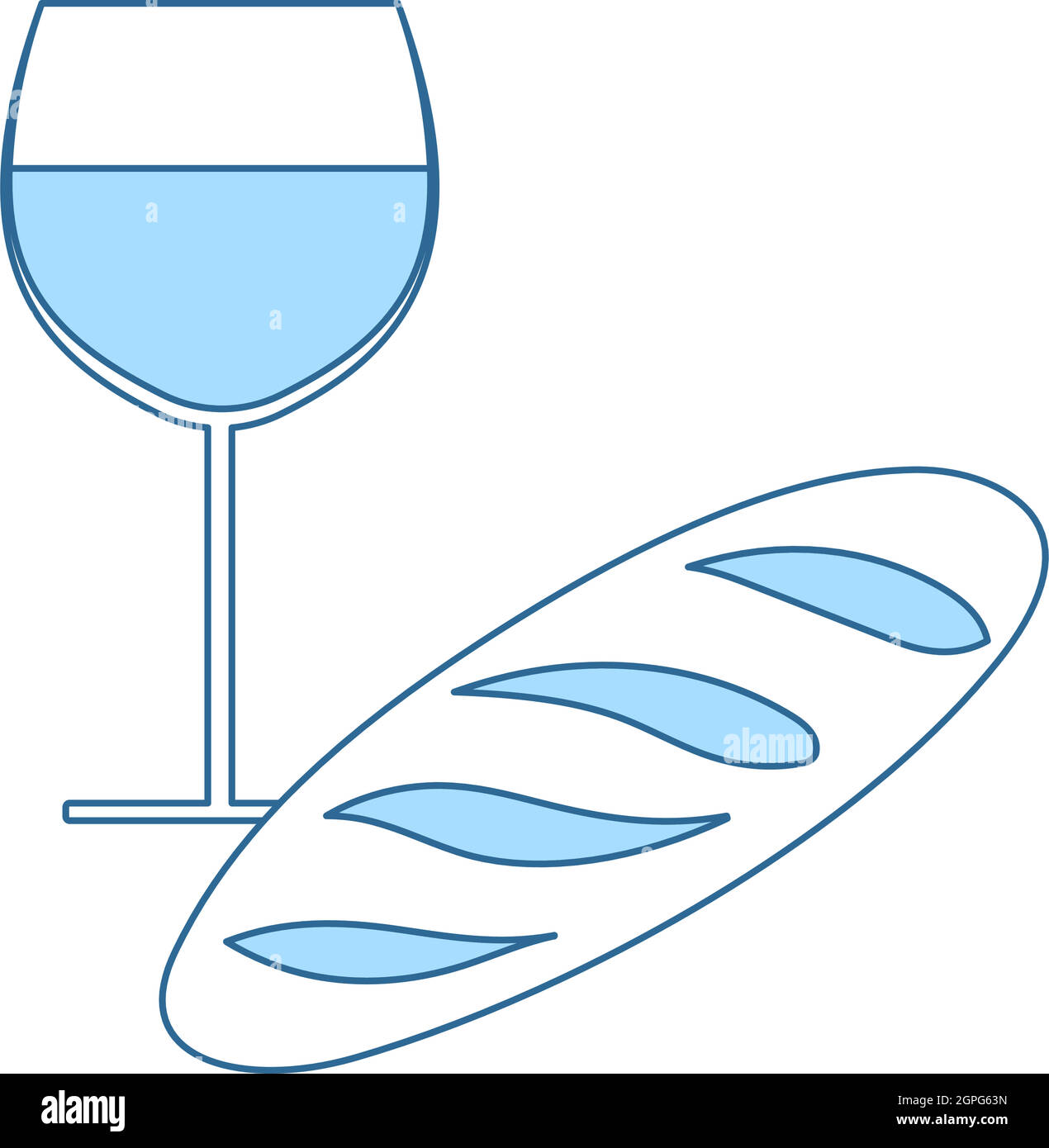 Easter Wine And Bread Icon Stock Vector