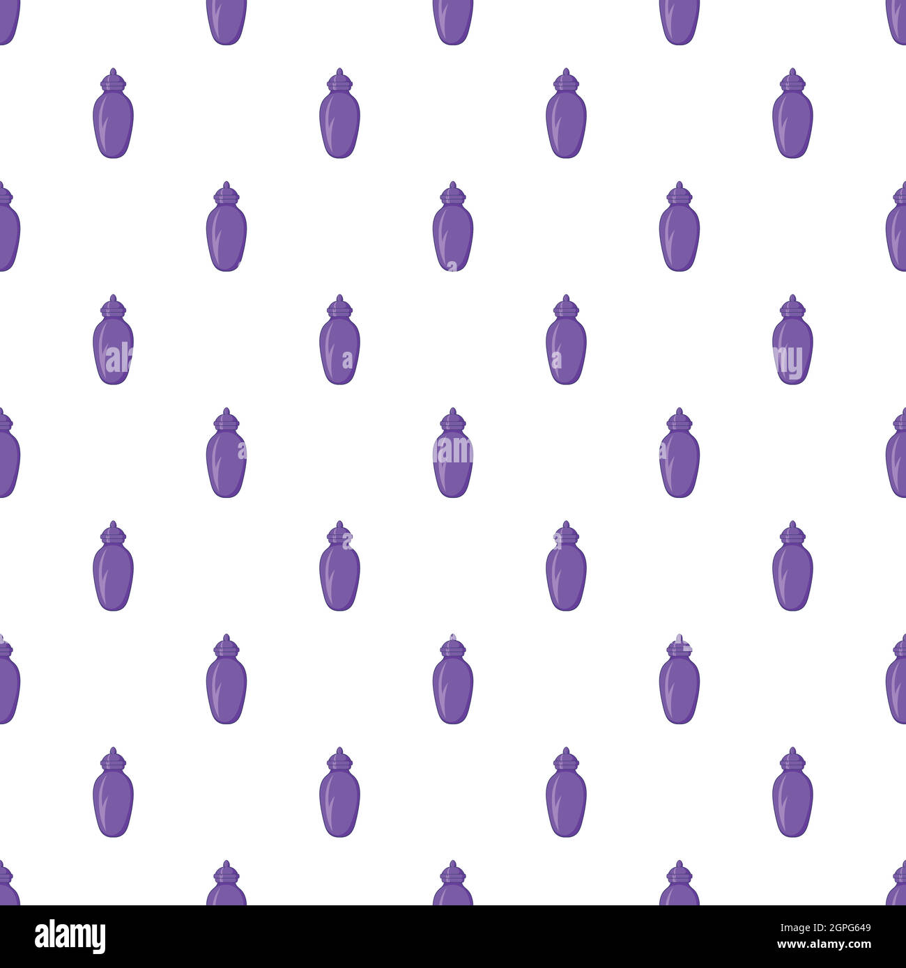 Urn for ashes pattern, cartoon style Stock Vector