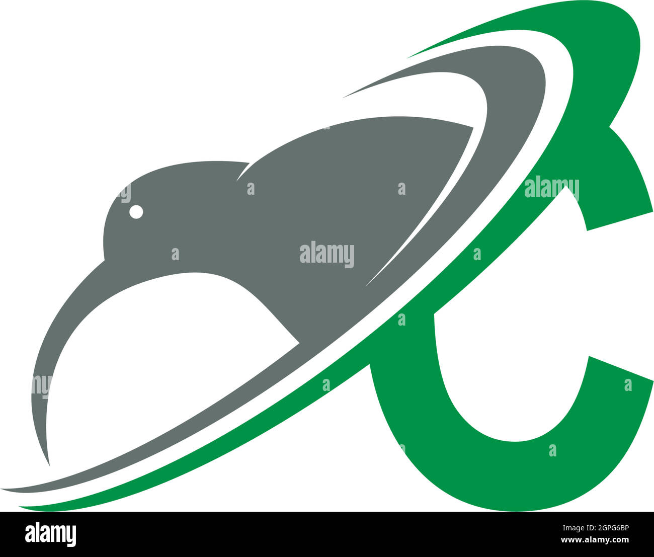 Letter C with kiwi bird logo icon design vector Stock Vector Image ...