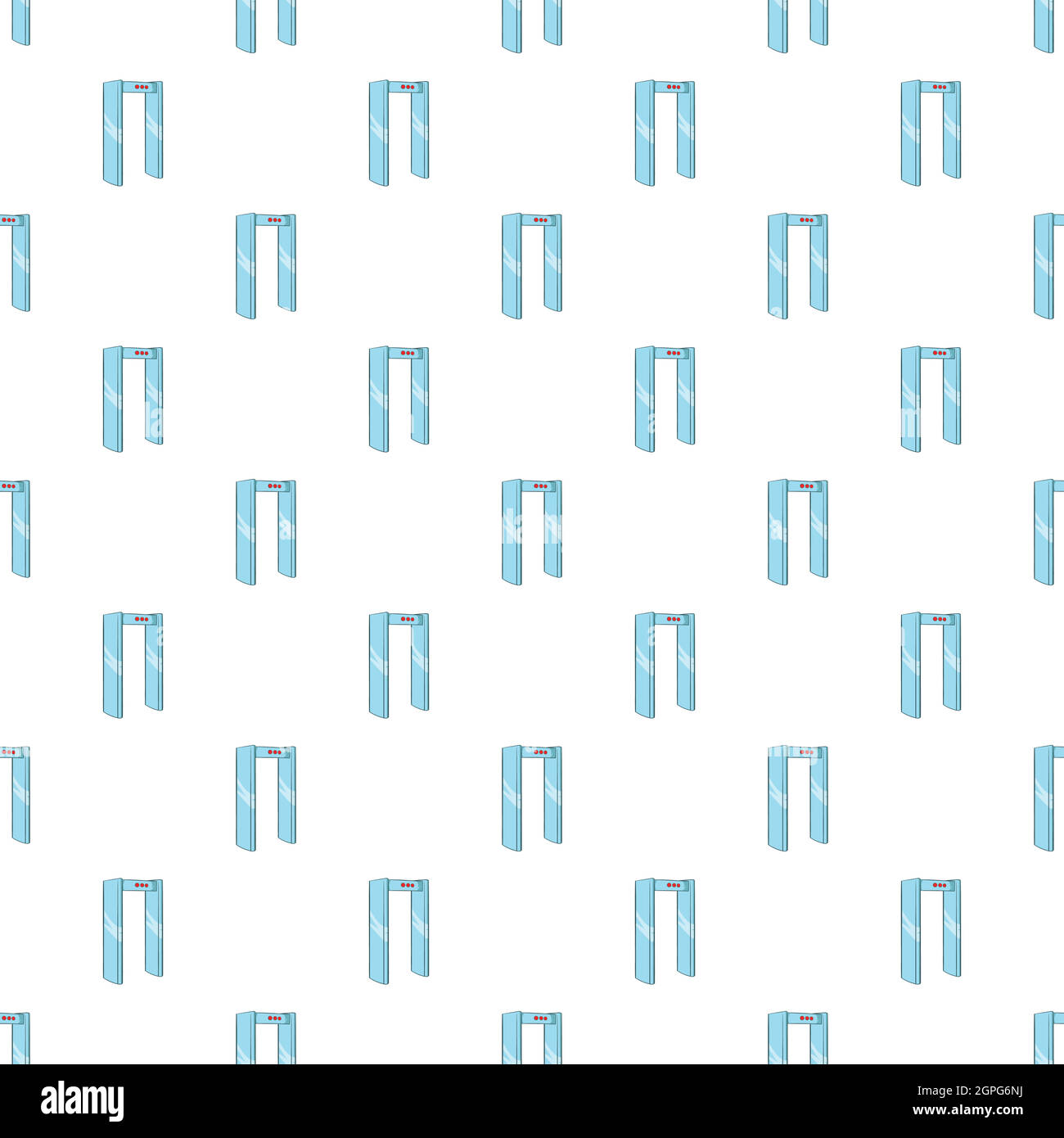 Check on metal detector pattern, cartoon style Stock Vector