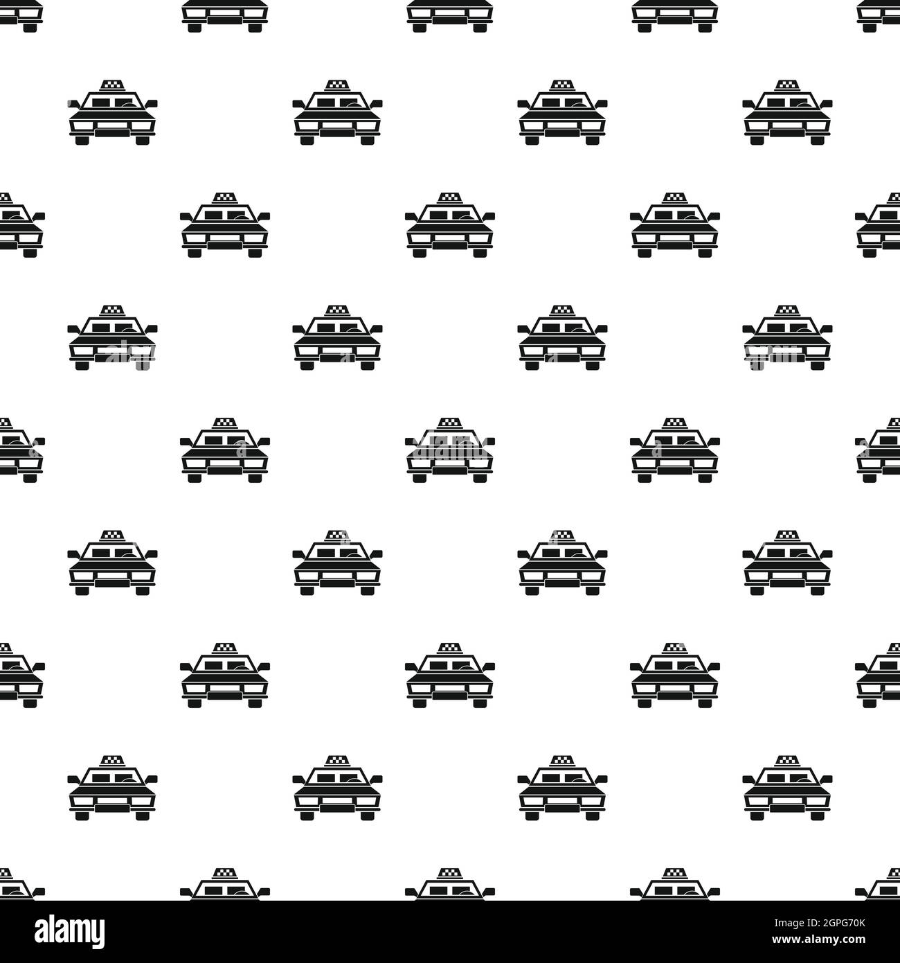 Taxi car pattern, simple style Stock Vector