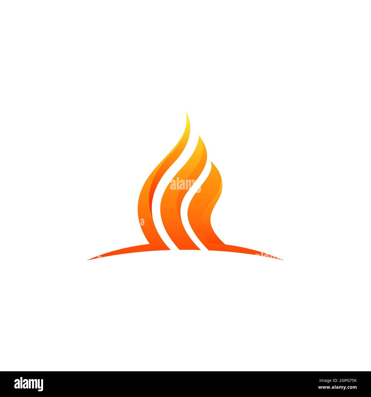 Hot flame fire vector icon illustration design template Stock Photo - Alamy