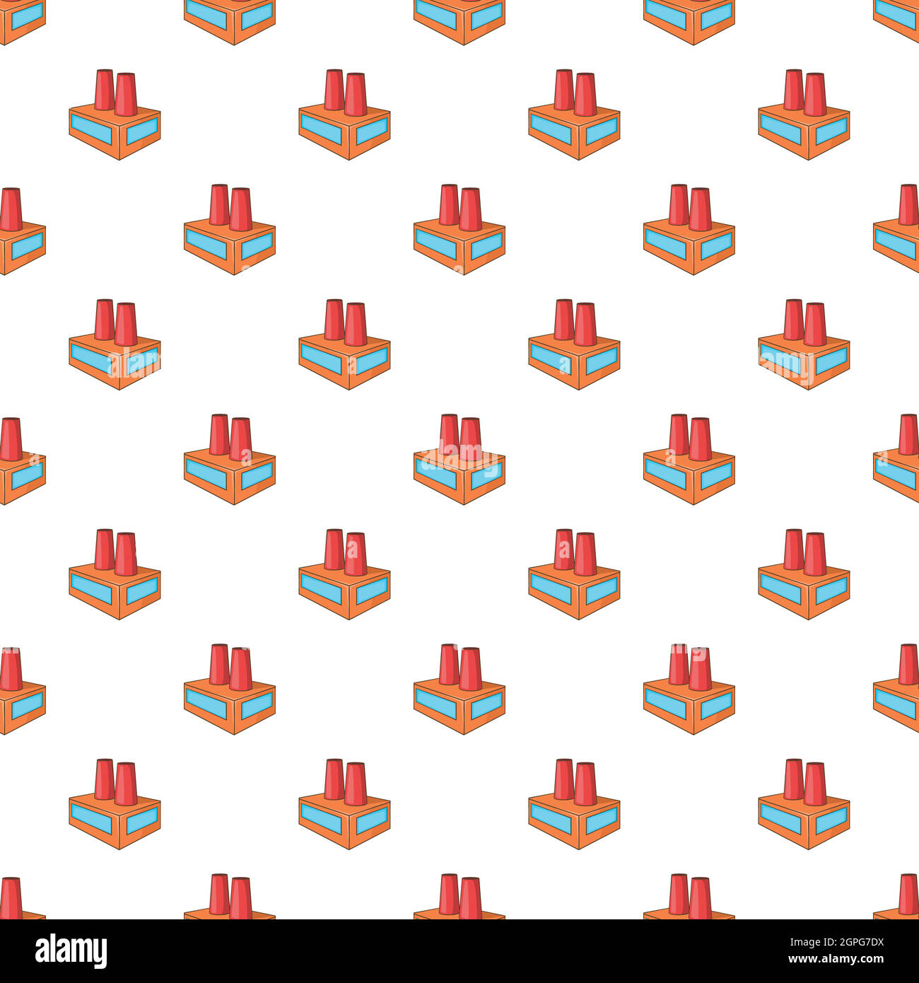 Plant pattern, cartoon style Stock Vector
