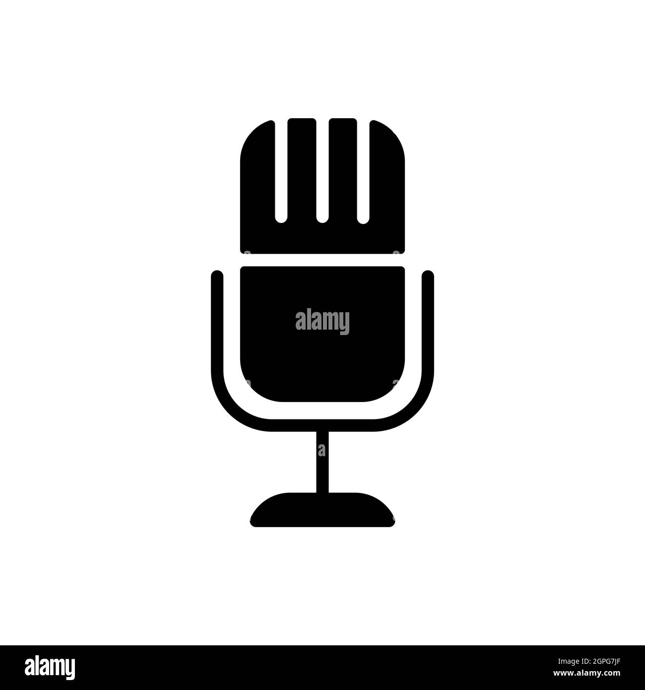 Retro microphone vector flat glyph icon Stock Vector Image & Art - Alamy