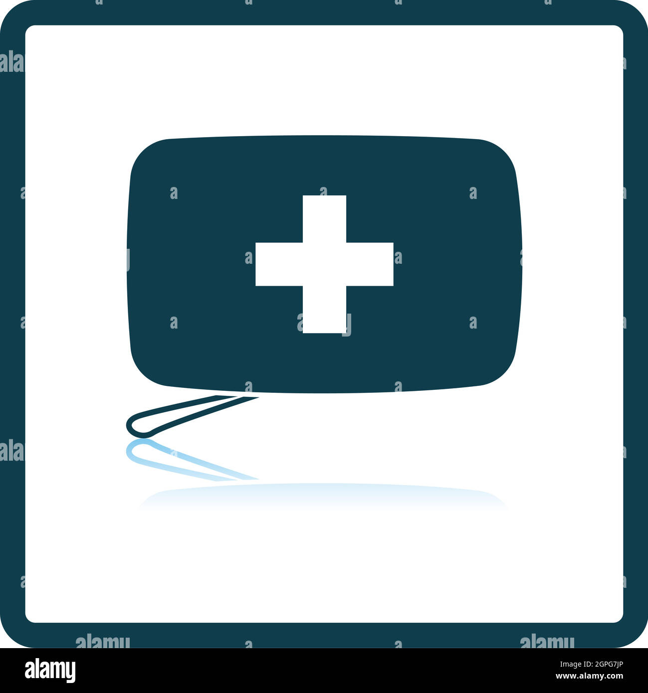 Alpinist First Aid Kit Icon Stock Vector
