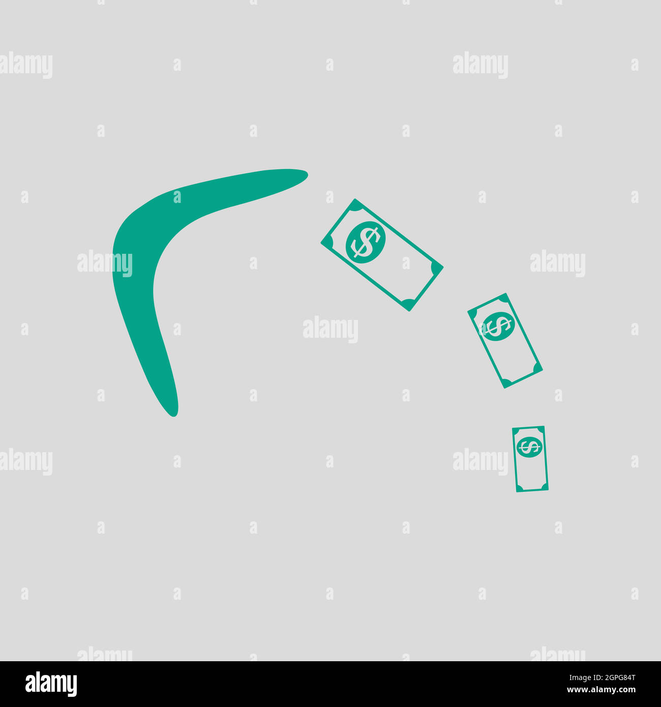 Cashback Boomerang Icon Stock Vector