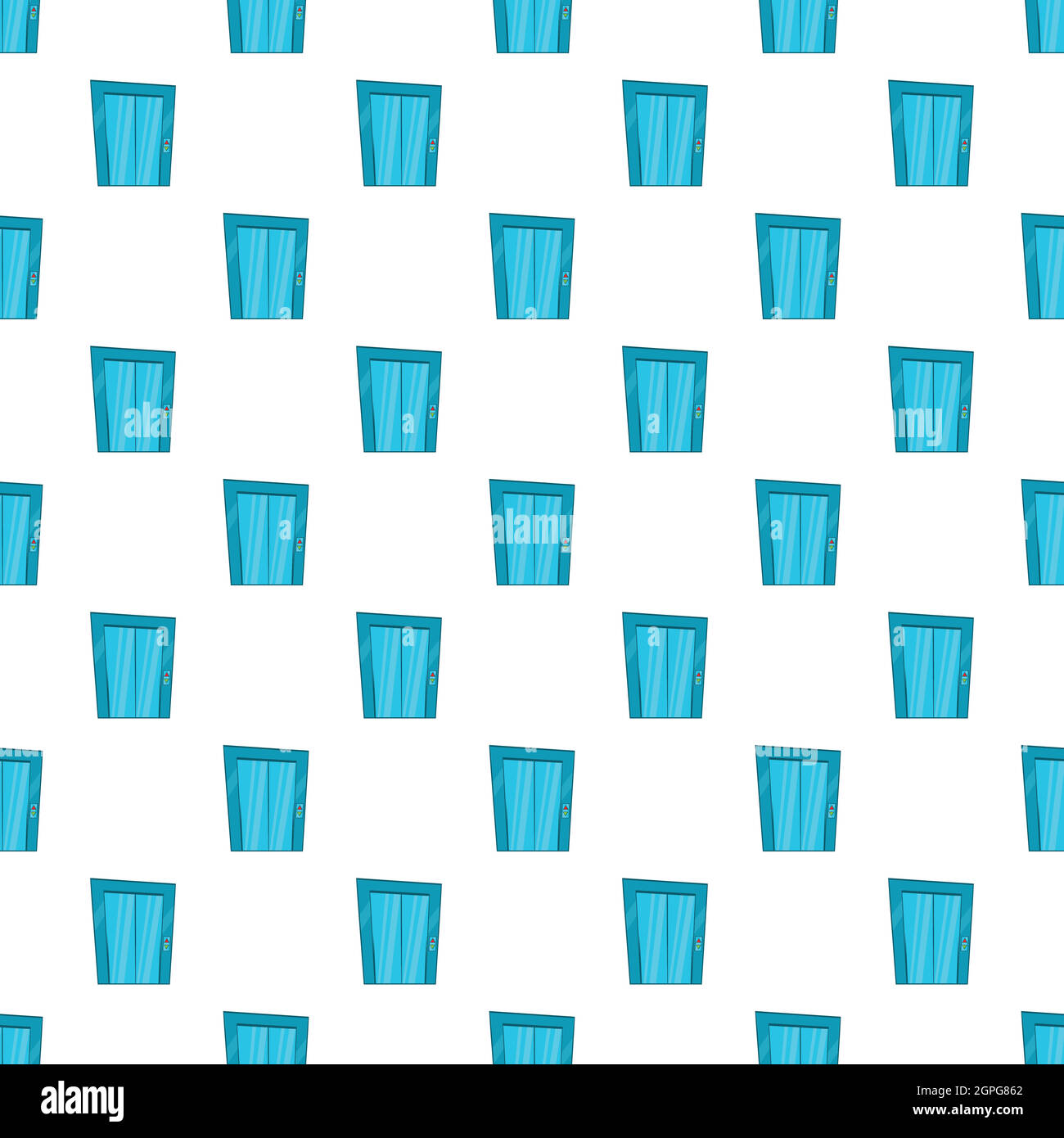 Door of elevator pattern, cartoon style Stock Vector