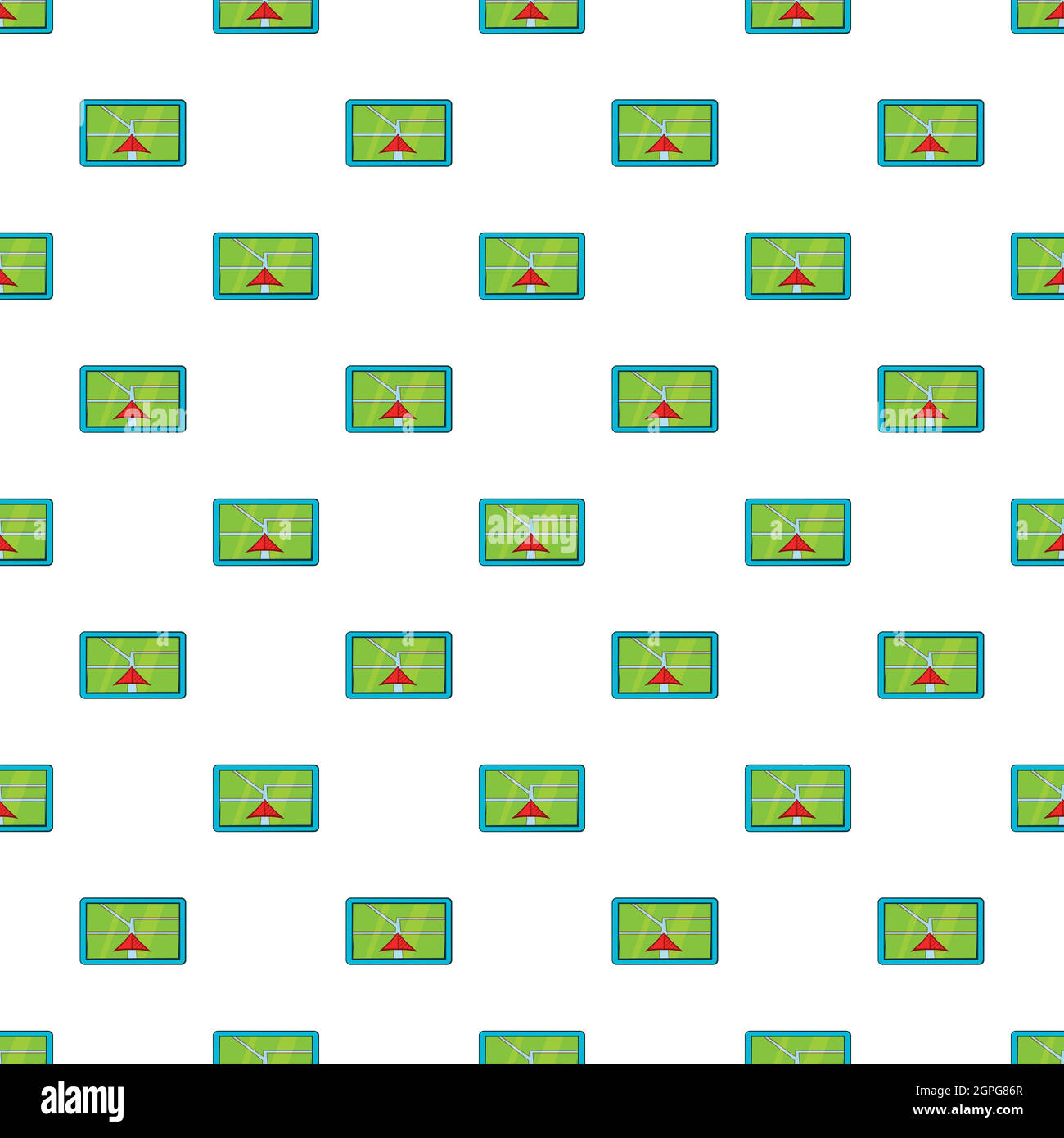 GPS on tablet pattern, cartoon style Stock Vector