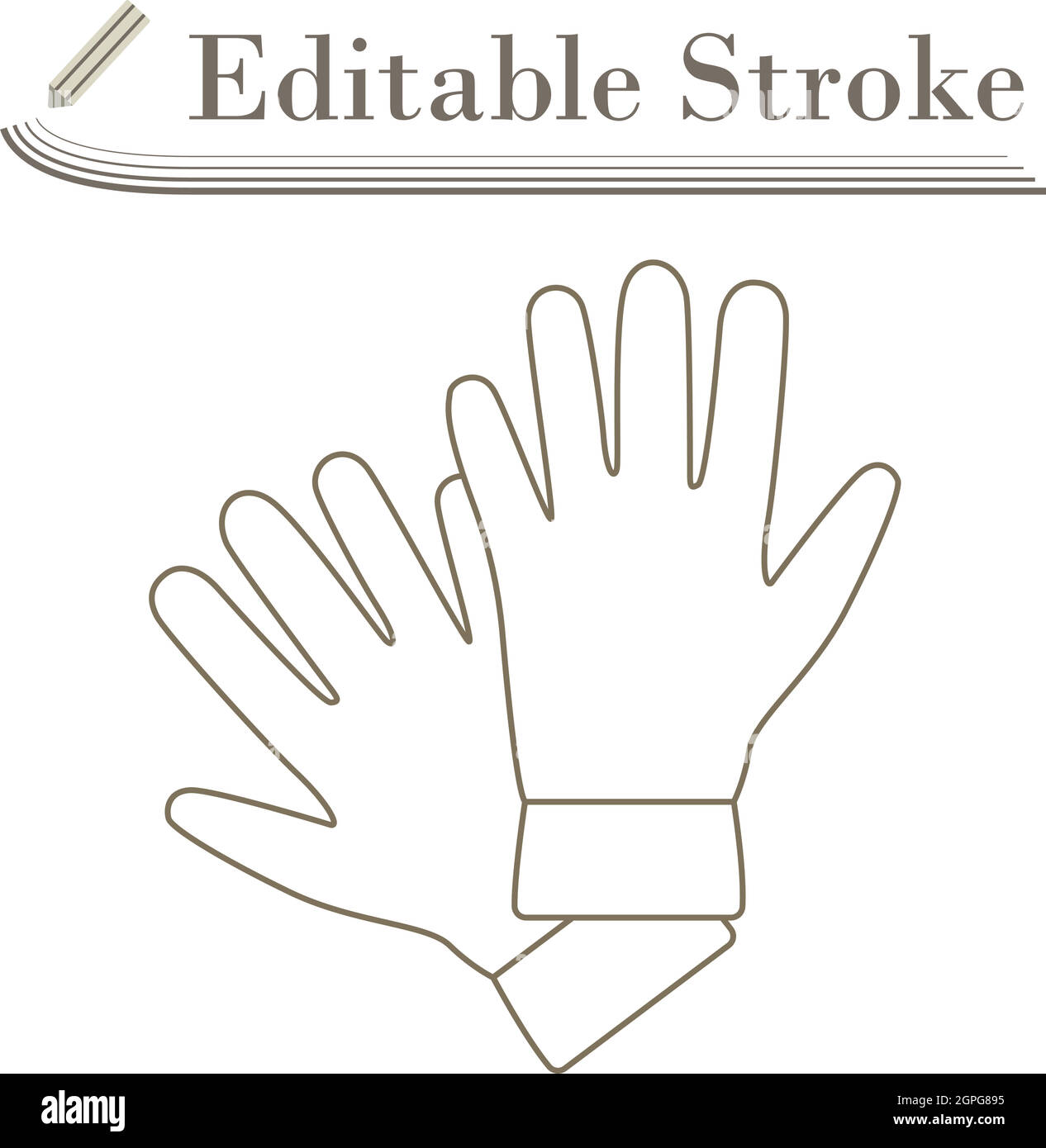 Criminal Gloves Icon Stock Vector