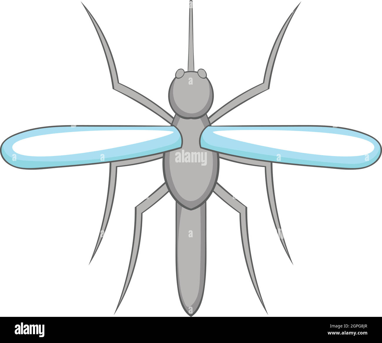 Mosquito icon, cartoon style Stock Vector