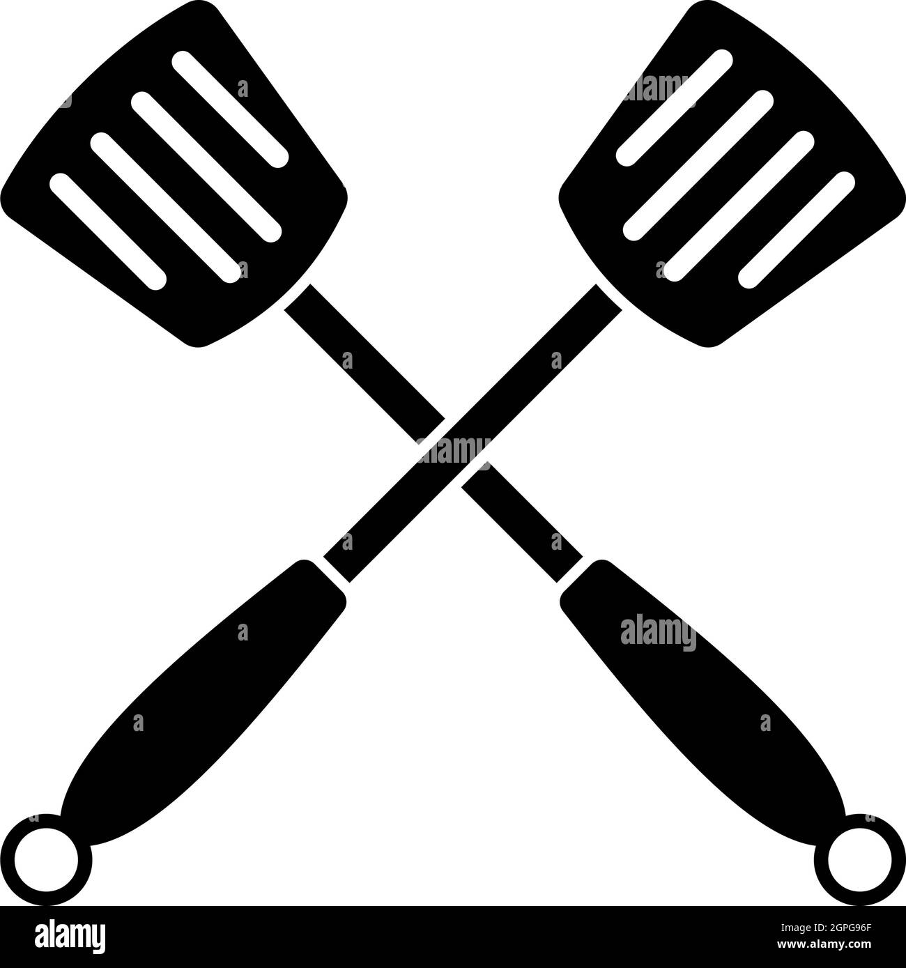 Crossed Frying Spatula Stock Vector Image & Art Alamy
