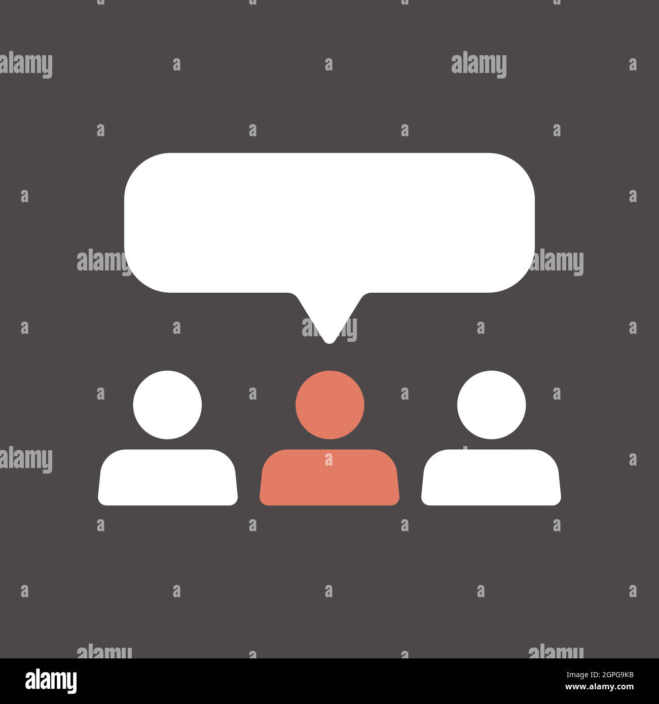 Crowd of people with text bubbles vector glyph icon Stock Vector