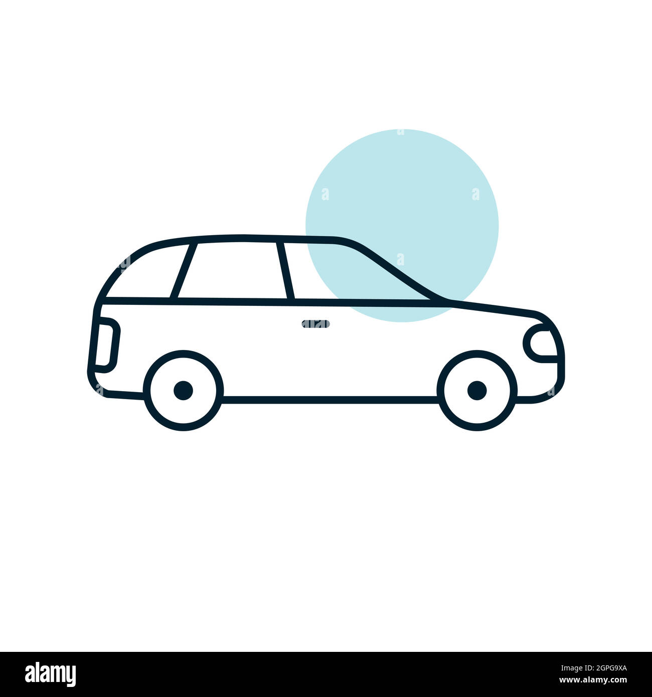 Station wagon flat vector icon Stock Vector