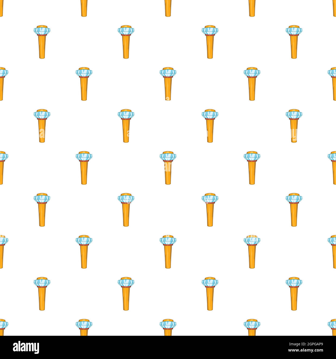 Control tower at airport pattern, cartoon style Stock Vector