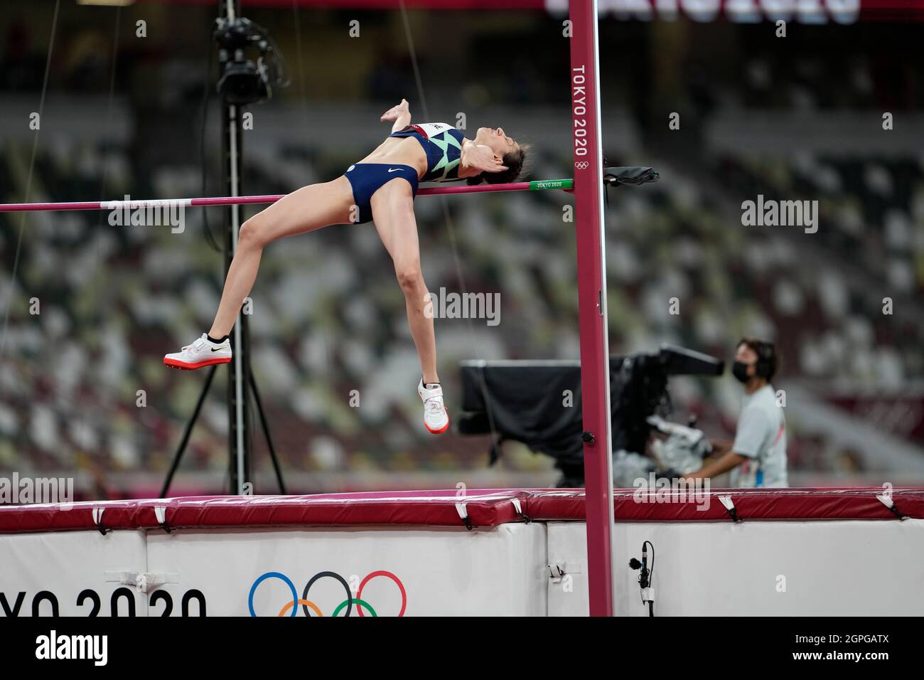 Mariya Lasitskene Participating In The High Jump At The Tokyo 2020 