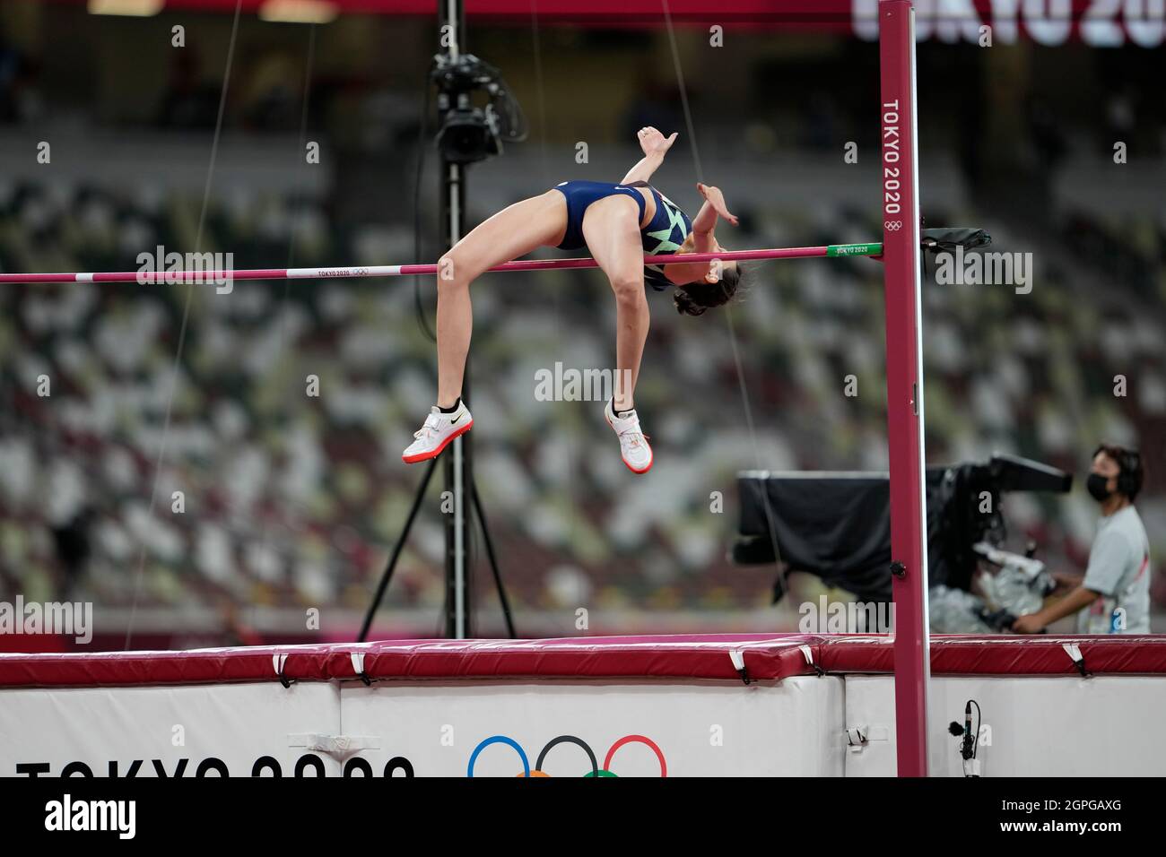 Mariya Lasitskene Participating In The High Jump At The Tokyo 2020 