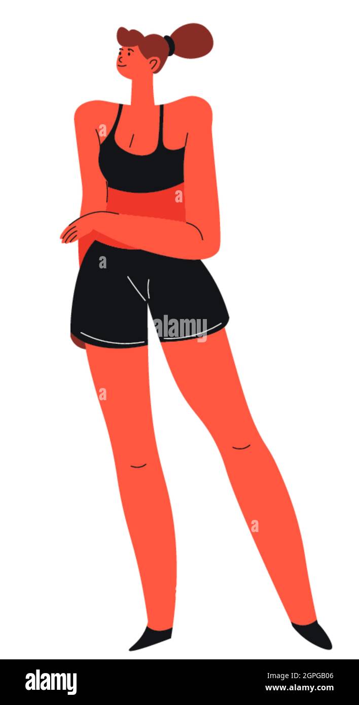 Athletic female character wearing sports clothes Stock Vector Image ...