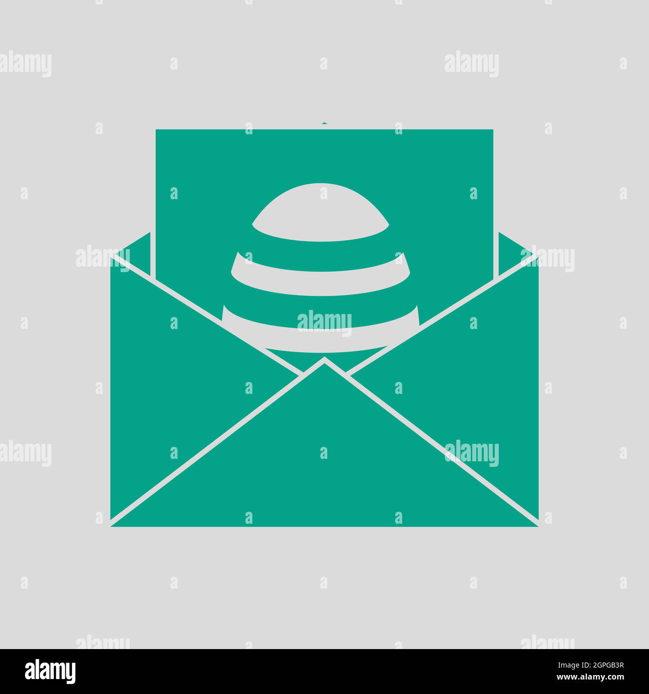 Envelop With Easter Egg Icon Stock Vector