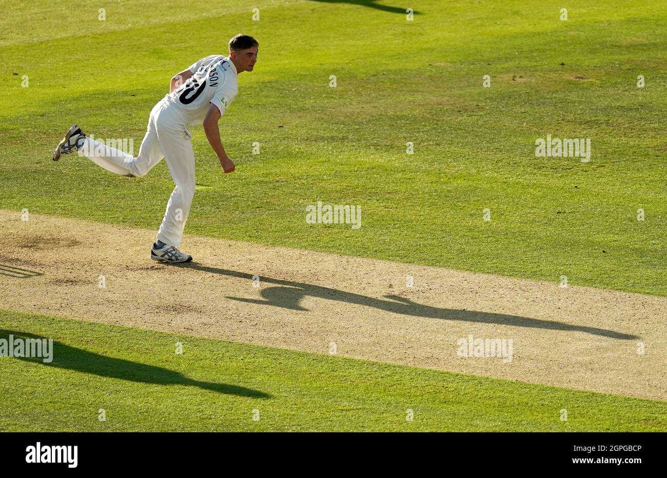 Lancashire’s Balderson during day two of the Bob Willis Trophy