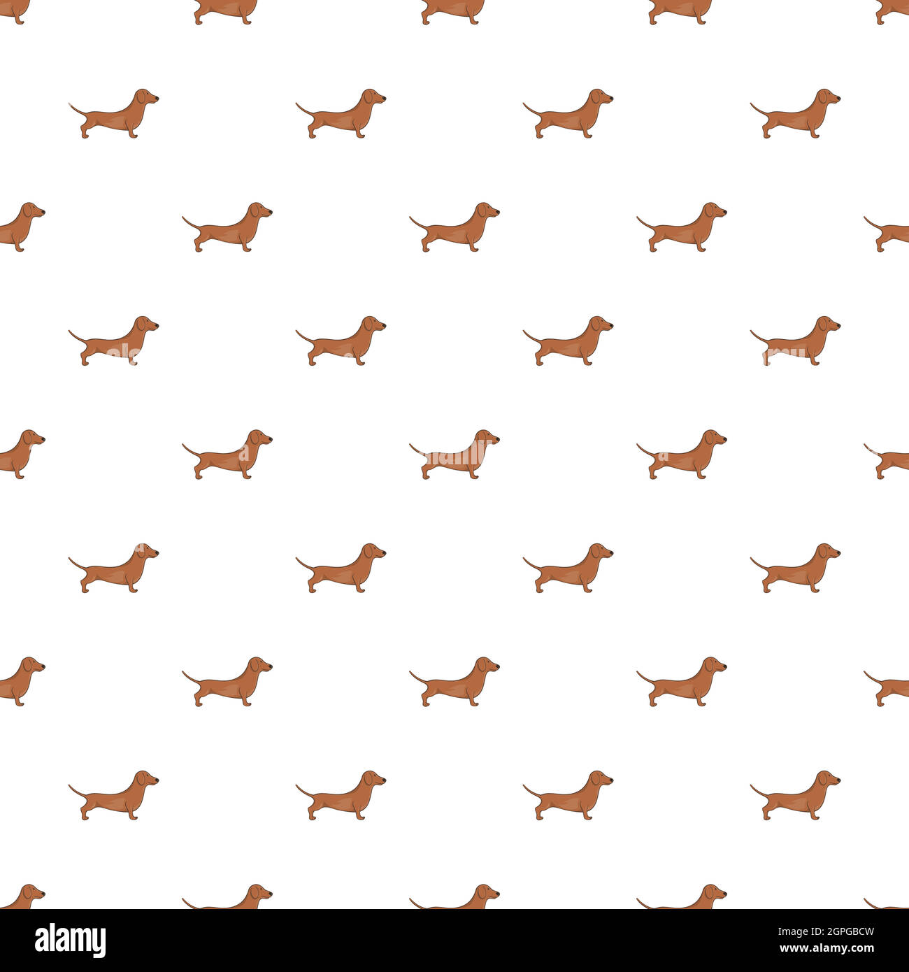 Dachshund dog pattern, cartoon style Stock Vector Image & Art Alamy